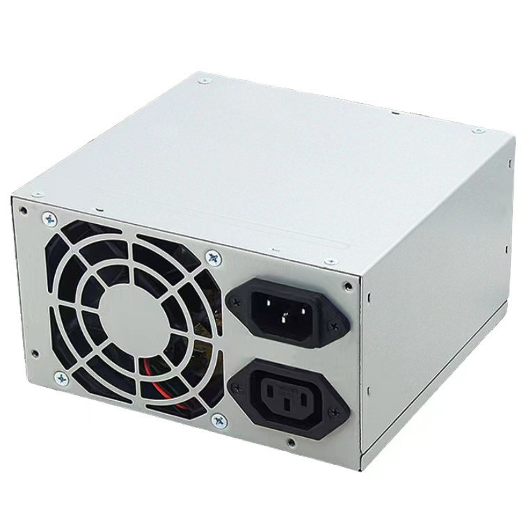  200W ATX Computer Power Supply 8cm Fan Silver Cover 2 Sockets Custom Logo 