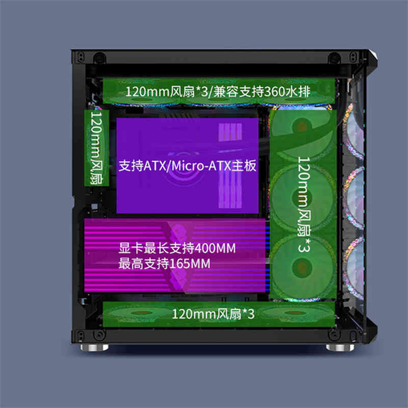 OEM Tempered Glass ATX Gaming Computer Case Model LB3